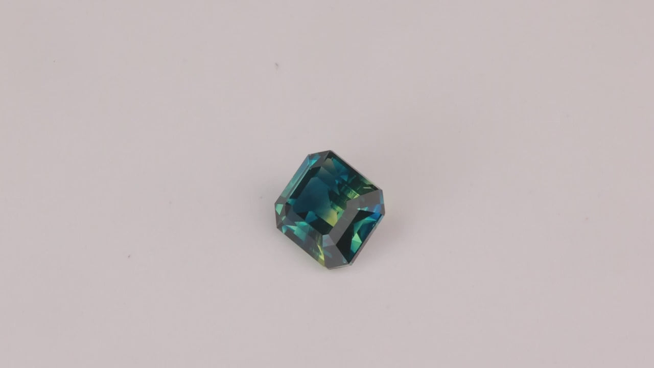 Emerald Cut BiColor Sapphire 1.13 Carats