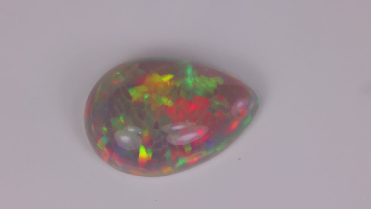 Pear Shape Cabochon Welo Opal from Ethiopia 14.90ct