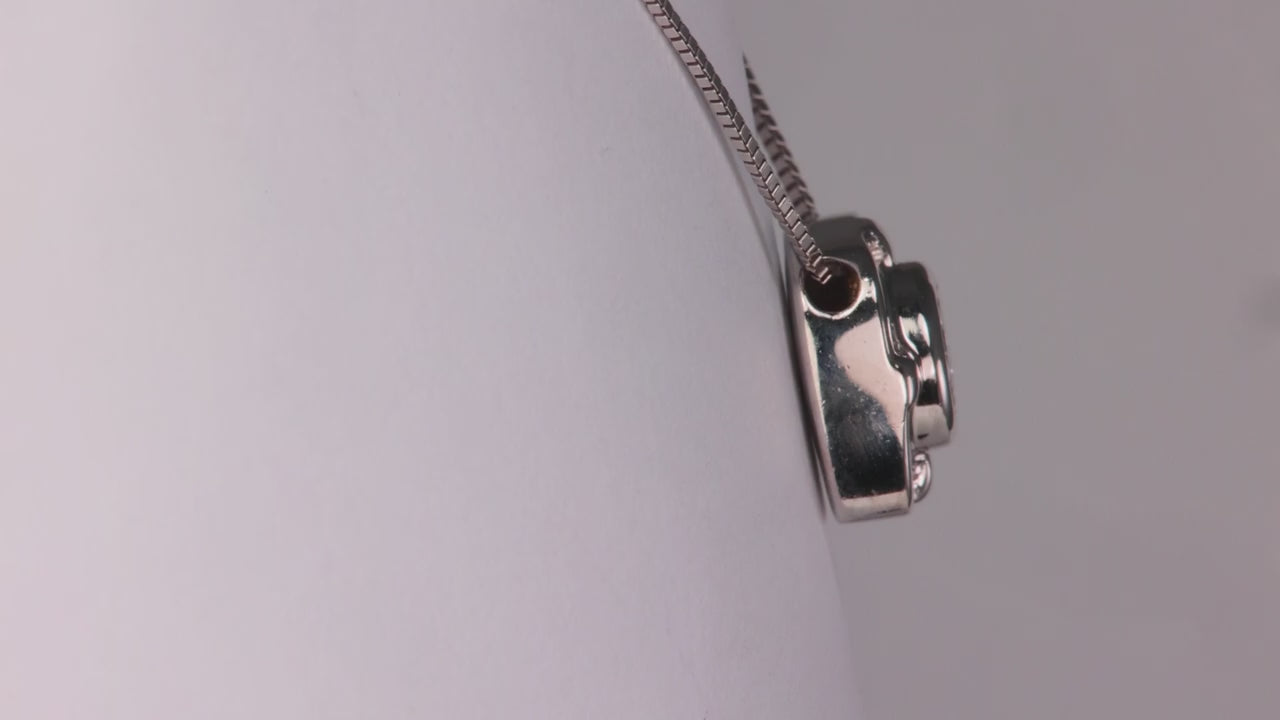 14K White Gold Diamond Slide Pendant .80cts