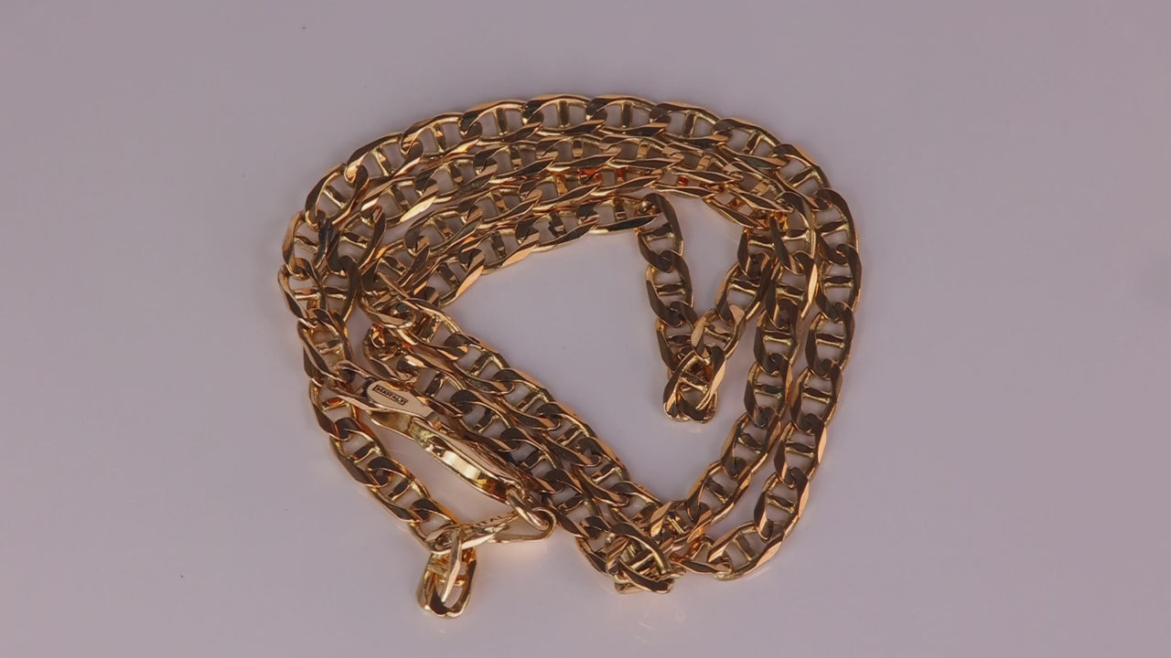 14K Yellow Gold Anchor Chain 17"