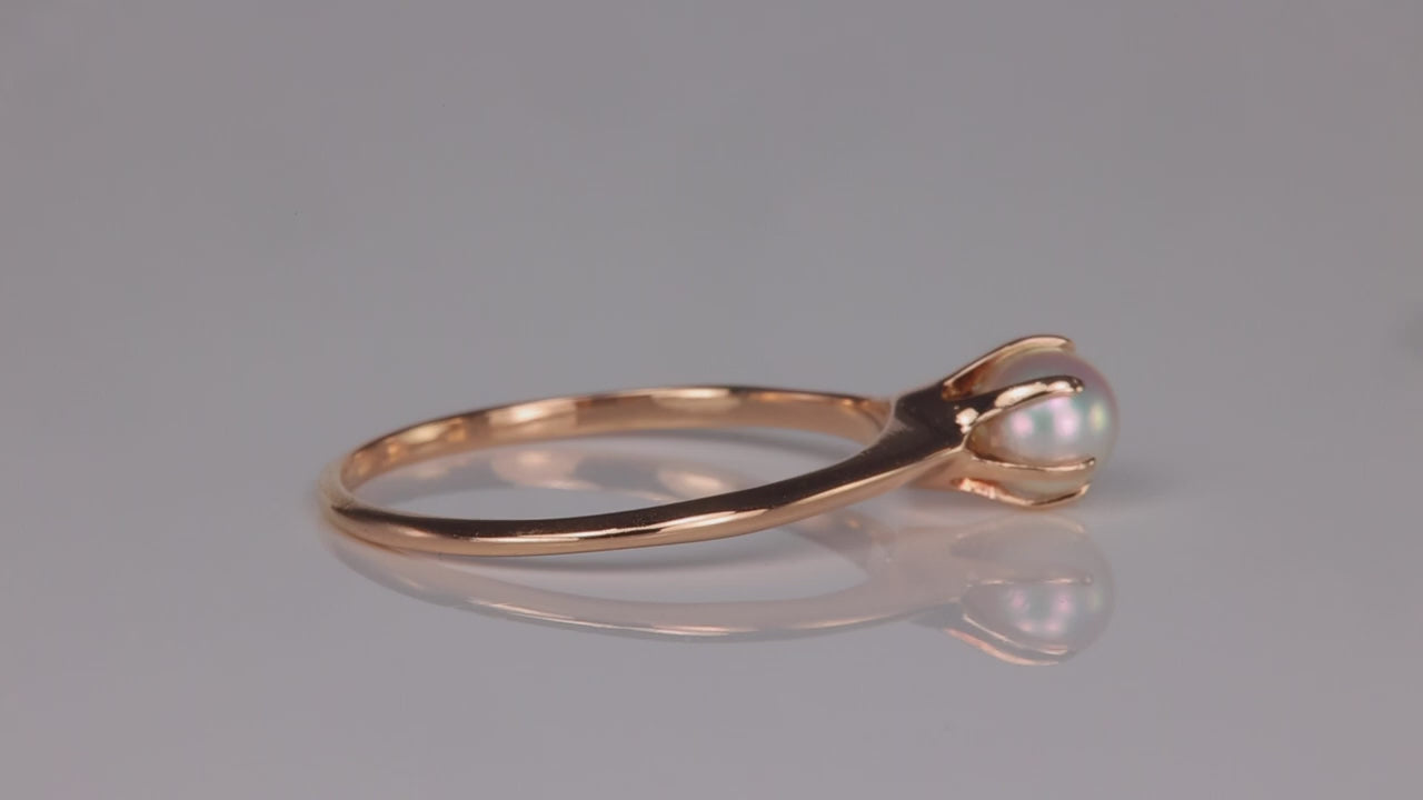 10K Yellow Gold Pearl Ring