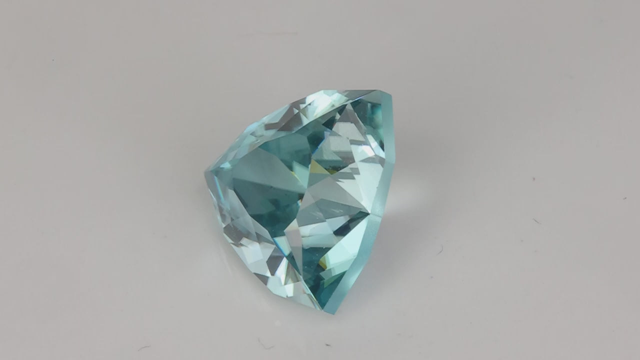 Trilliant Cut Blue Zircon 7.60 Carats