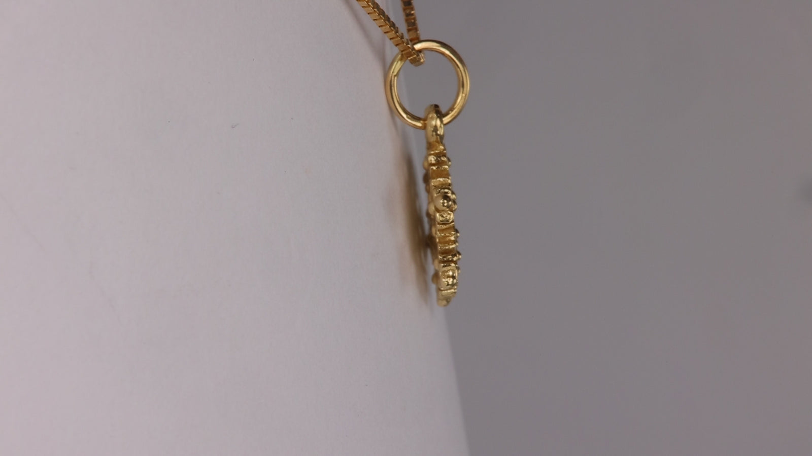 14K Yellow Gold Snowflake Pendant