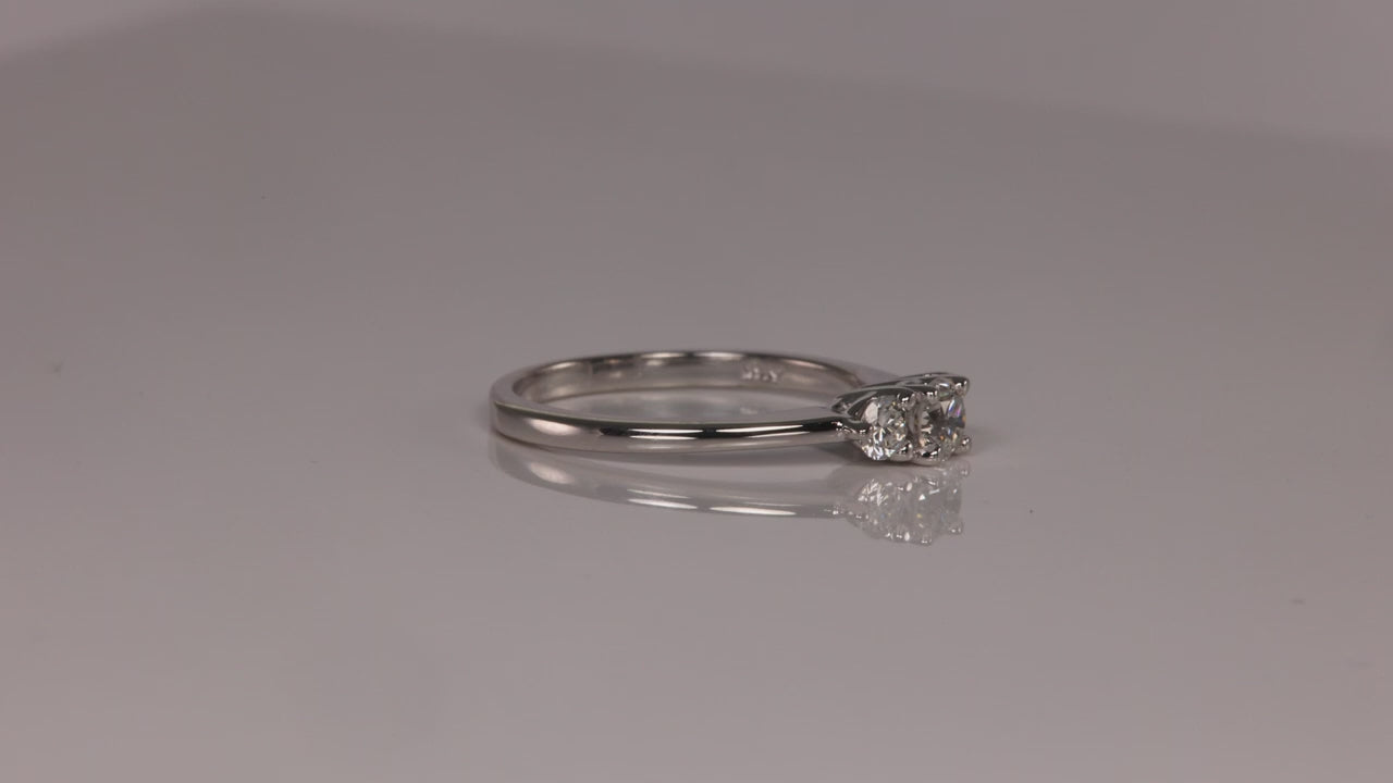 14K White Gold Diamond Ring .50 Carats