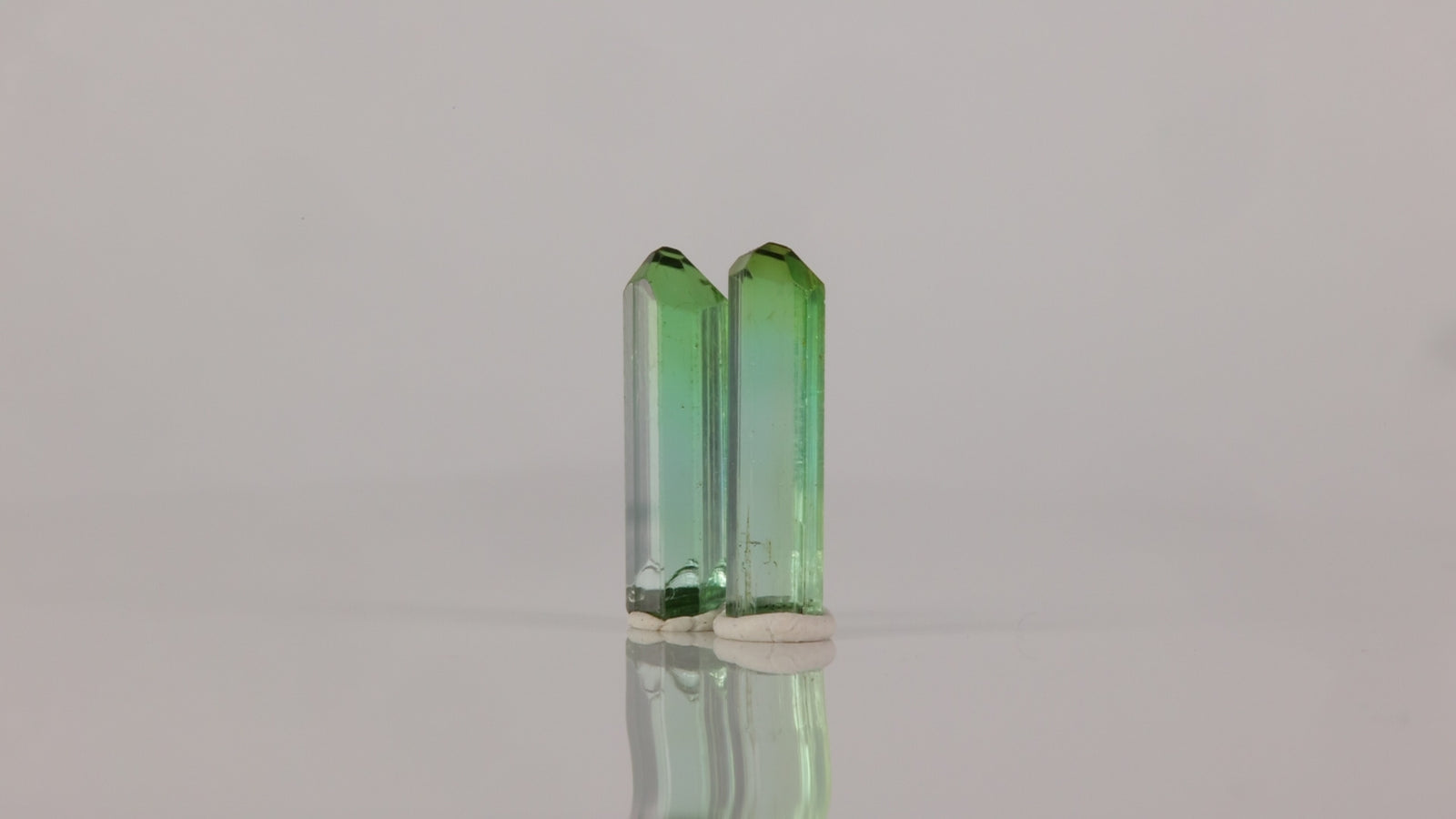 Green Tourmaline Crystal Pair From Congo - 1.37g Total