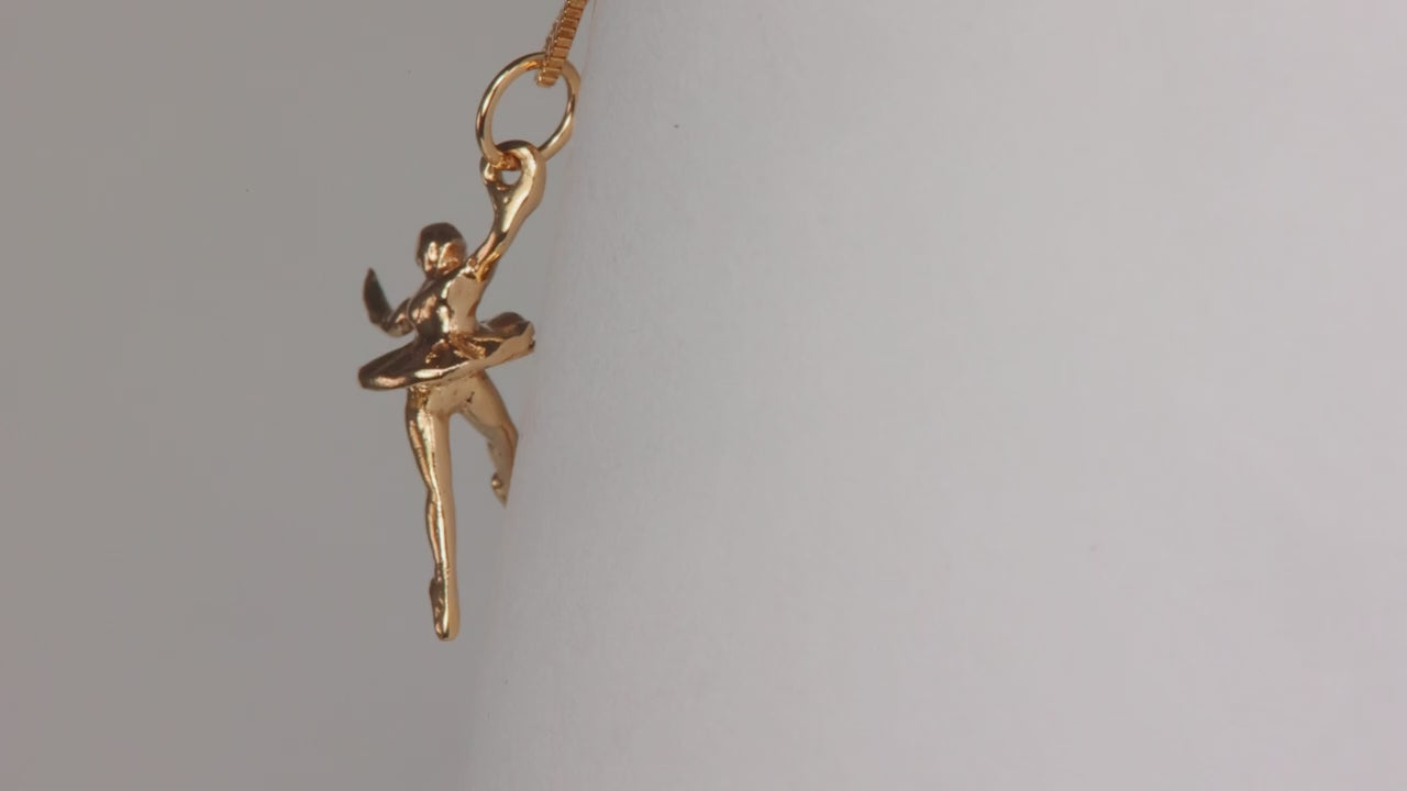 14K Yellow Gold Ballerina Pendant/Charm