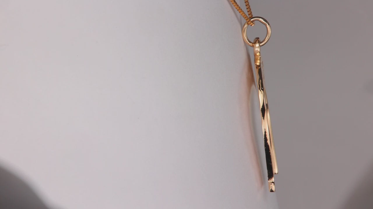 14K Yellow Gold Filigree Horse Shoe Pendant