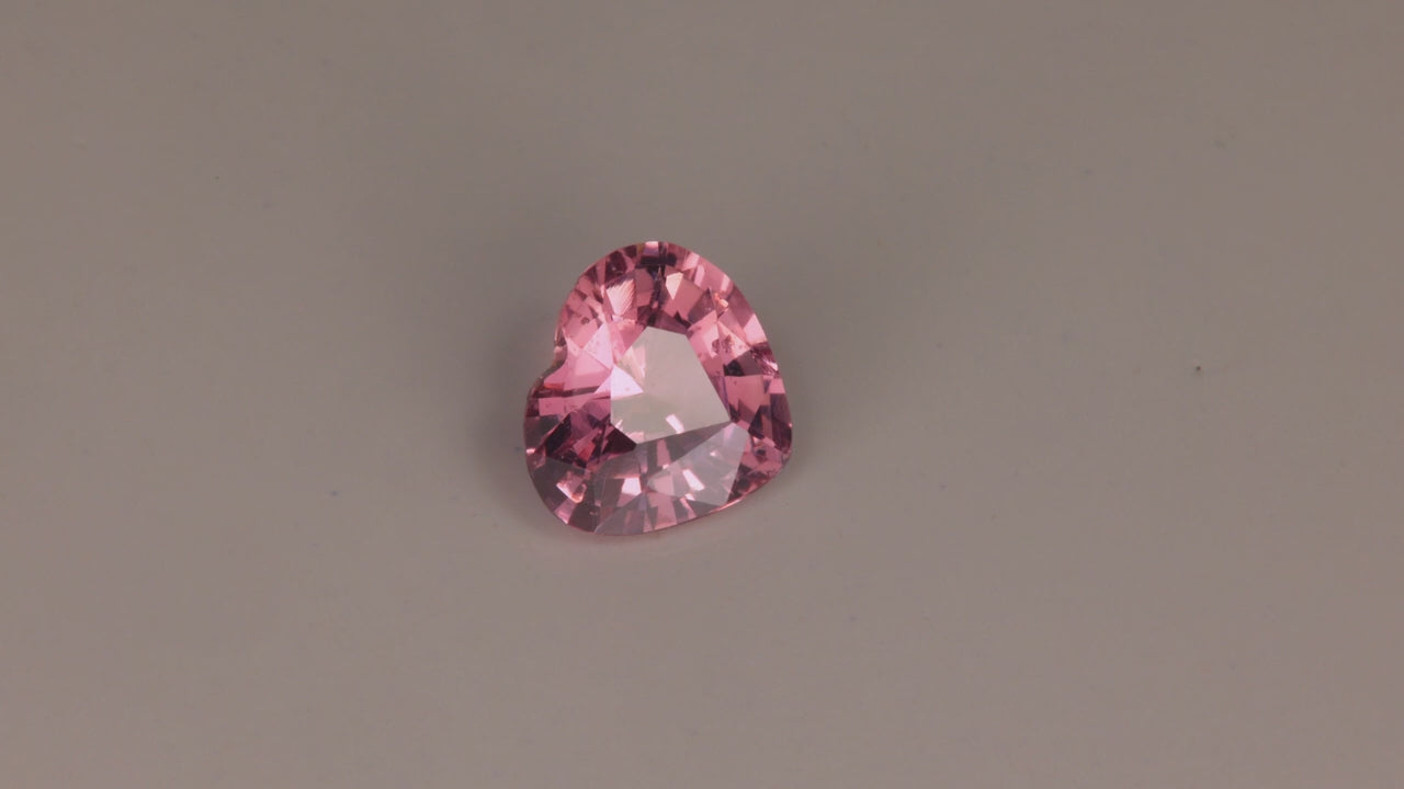 Peach Heart Shaped Sapphire Gemstone 1.65 Carats