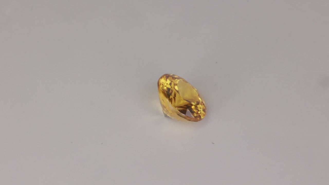 Round Brilliant Yellow Zircon From Tanzania 3.32cts