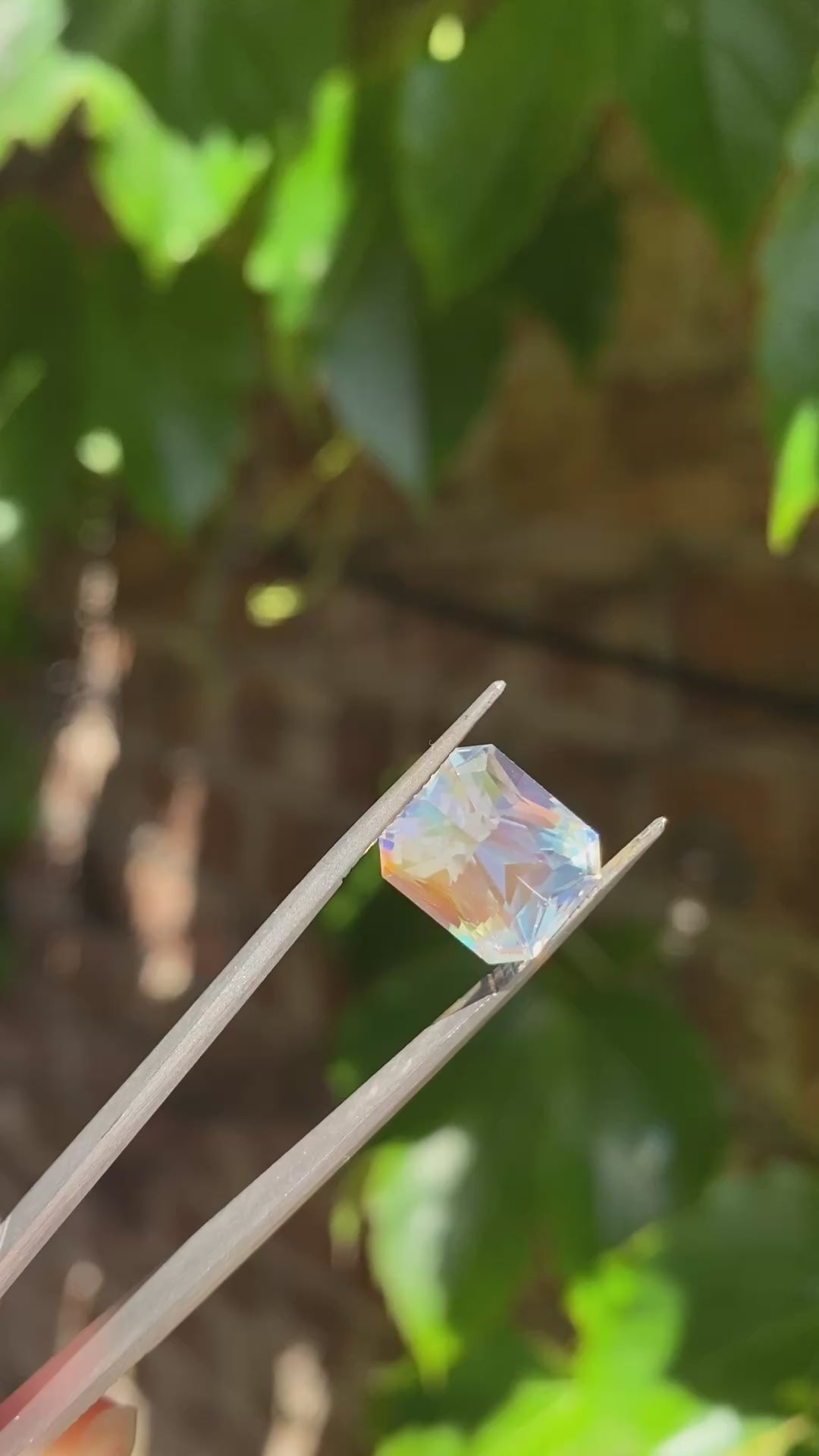 Emerald Cut Rainbow Moonstone 6.76 Carats