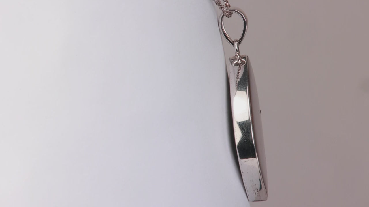 Sterling Silver Freeform Ammolite Pendant