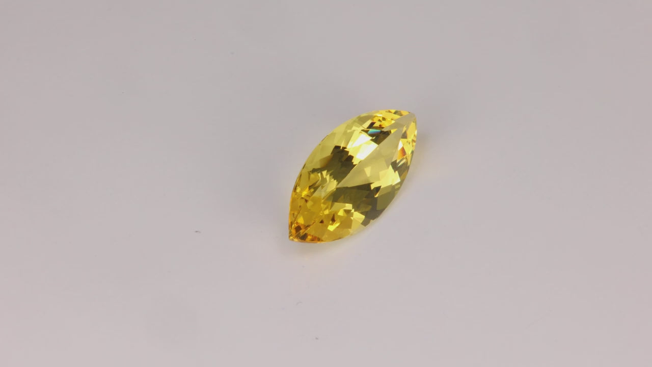 Marquise Brilliant Cut Golden Beryl (Heliodor) 3.27 Carats