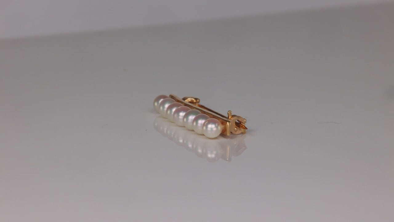 14K Yellow Gold Pearl Pin