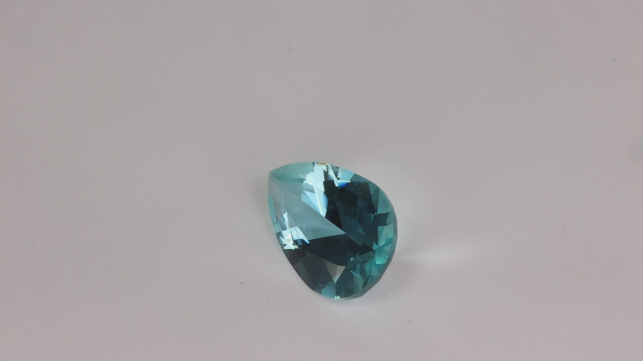 Pear Shape Brilliant Cut Natural Aquamarine 5.98 Carats