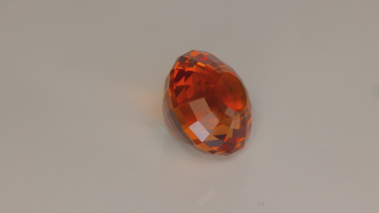 Round Step Cut Garnet From Tanzania 23.82 Carats