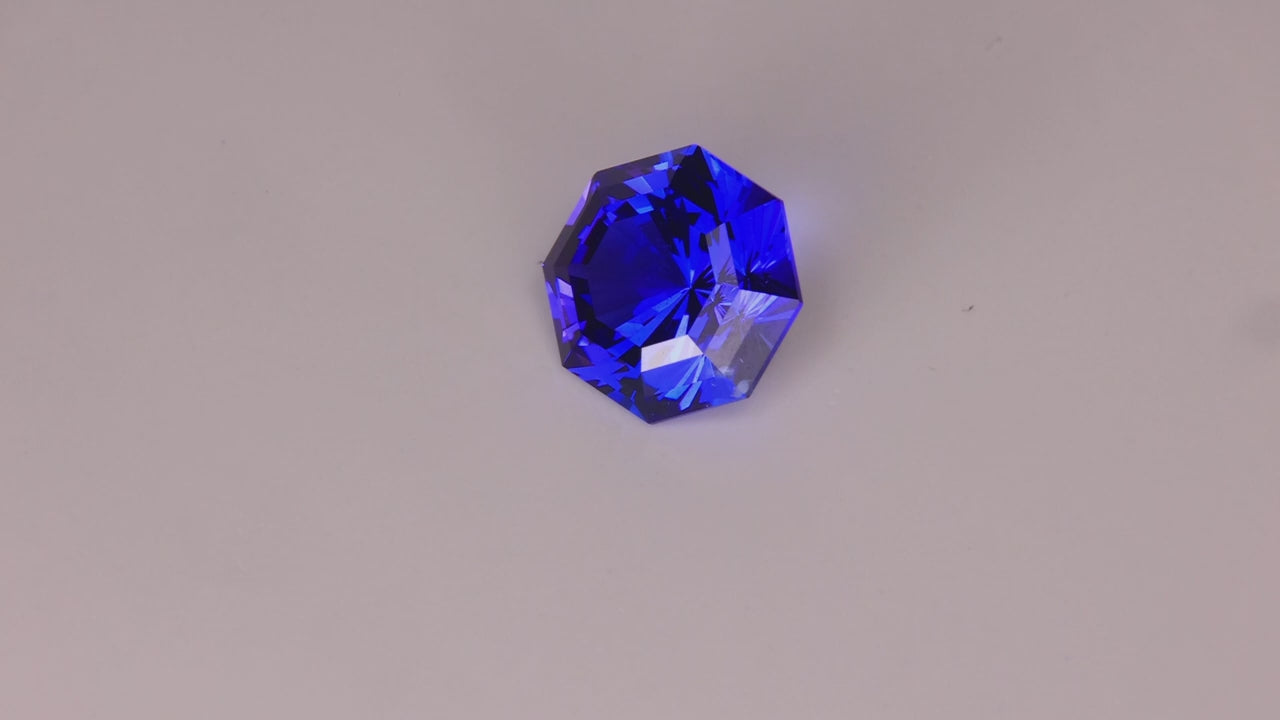 Octagonal Brilliant Cut Tanzanite 3.78 Carats