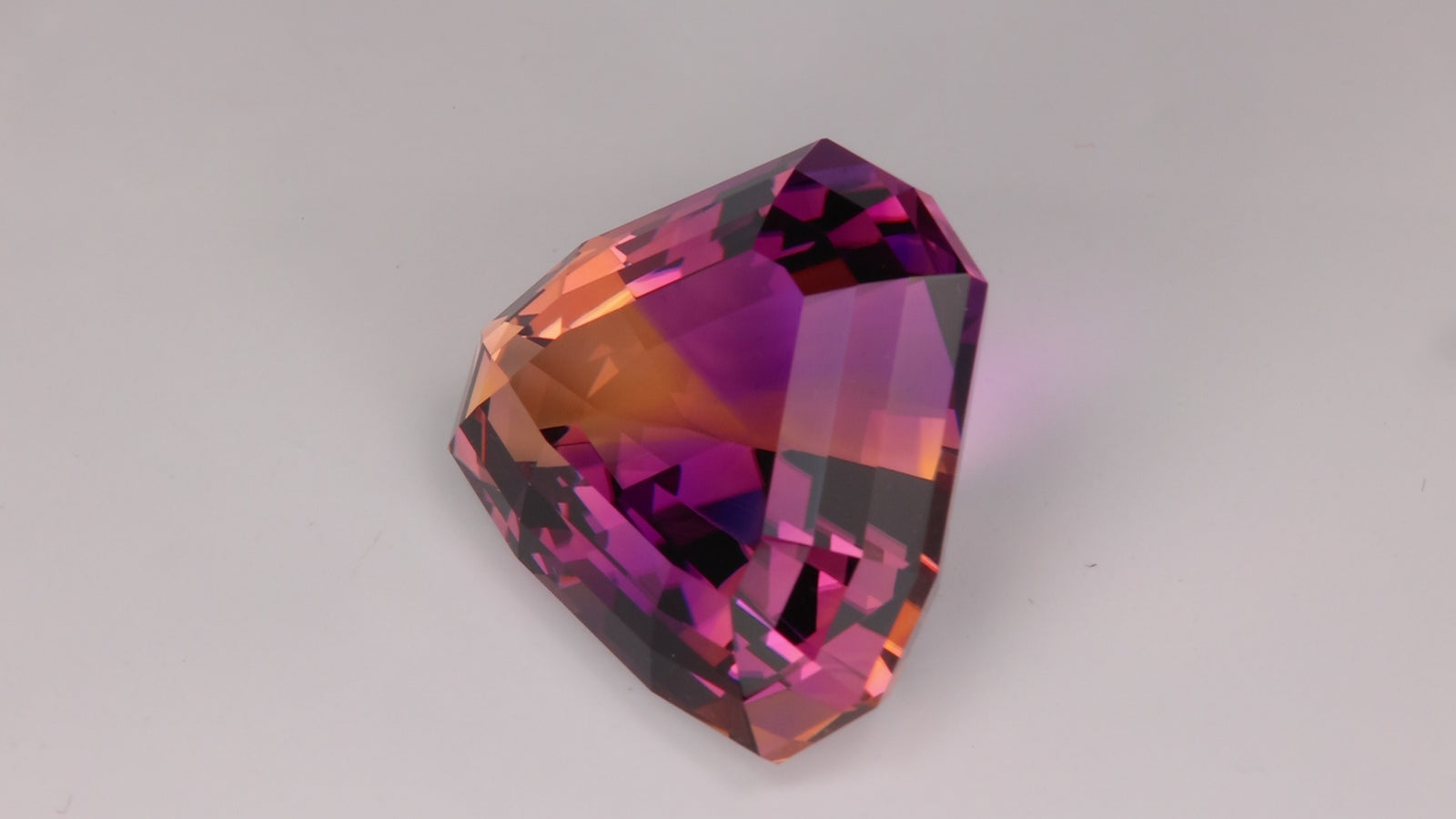 Ametrine natural shield shape gemstone amethyst and citrine