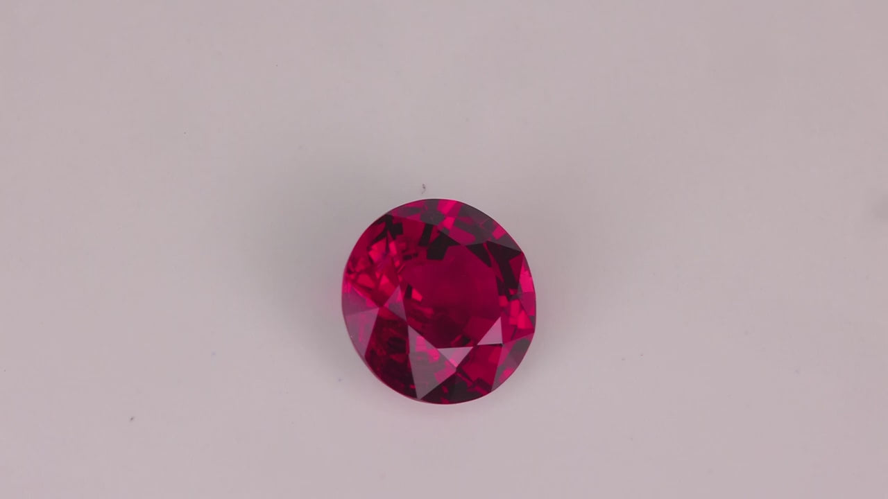 Round Brilliant Cut Red Spinel 2.07 Carats