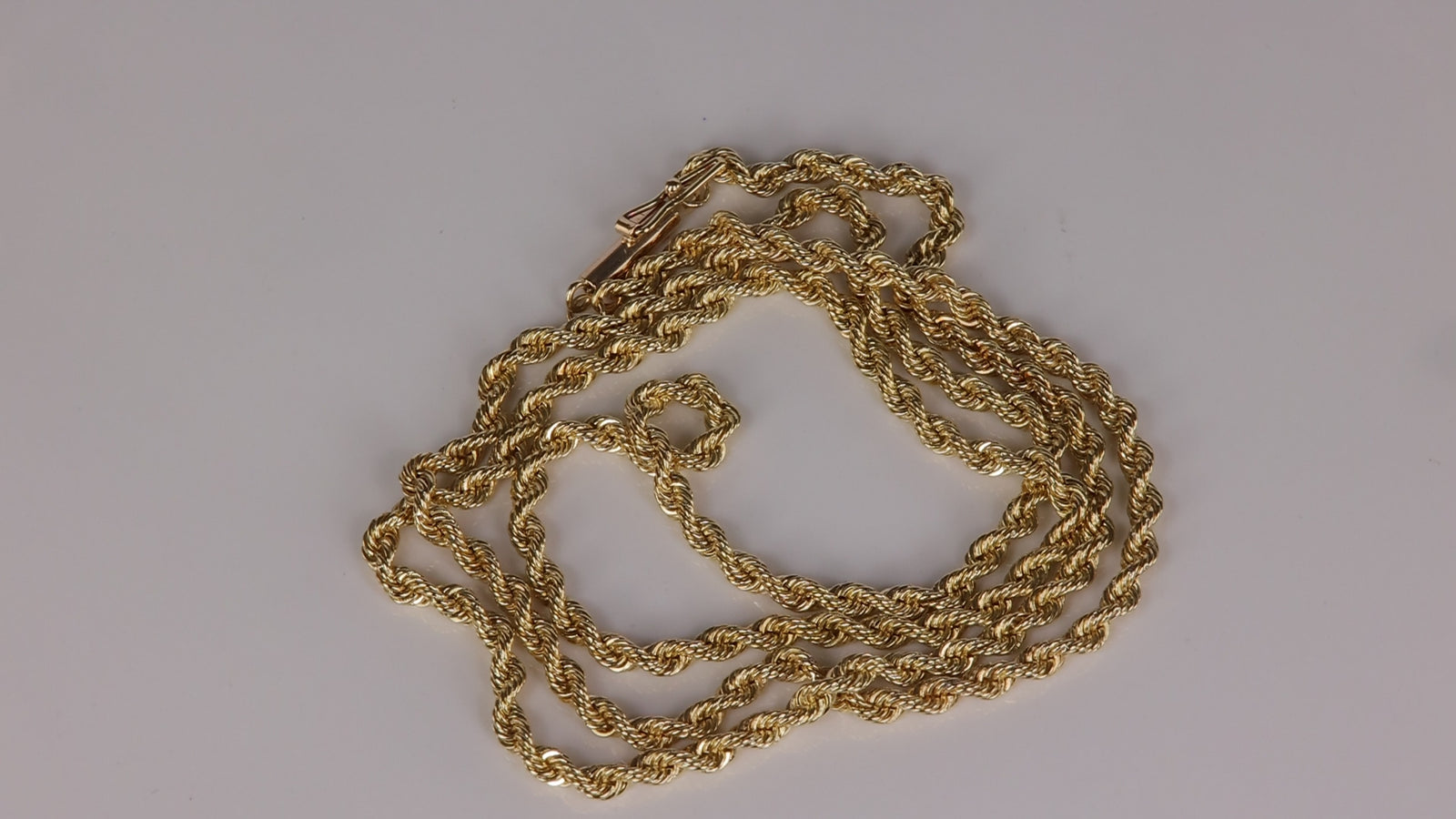 14K Yellow Gold Rope Link Chain 20"