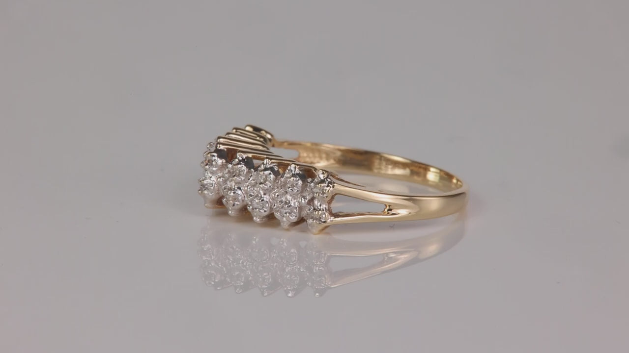 14K Yellow Gold Diamond Accent Ring