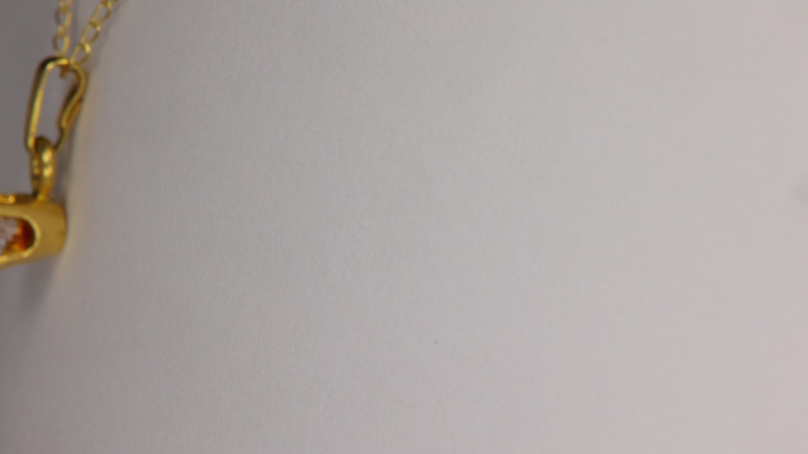 14K Yellow Gold Cubic Zirconia Necklace 20"