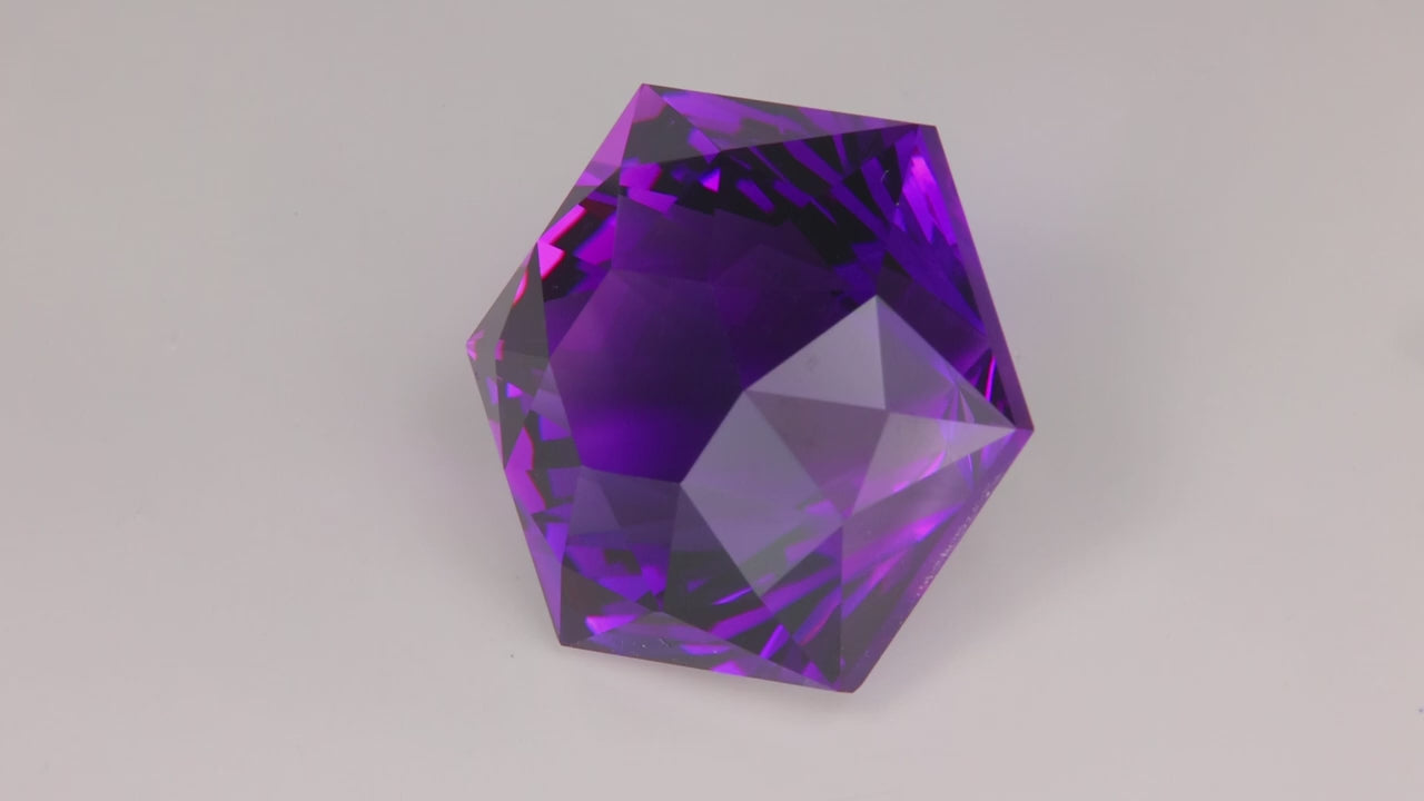 HIDDEN GEM | Use Code RARE25 for 25% OFF | Hexagon Cut Amethyst From Brazil 61.09 Carats