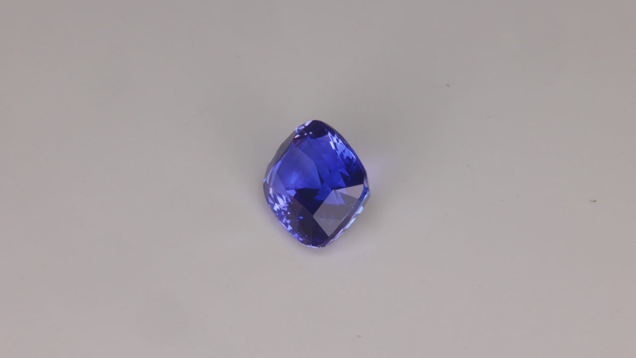 Antique Cushion Cut Cornflower Blue Sapphire 3.25 Carats