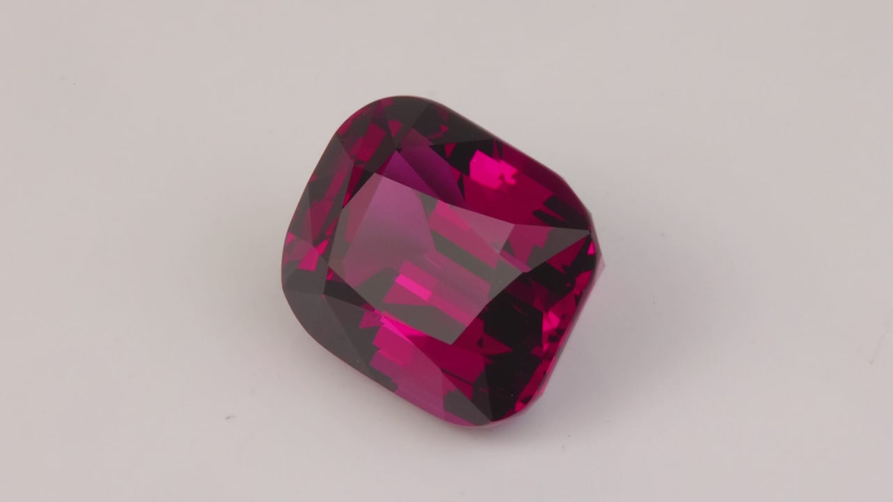 Antique Cushion Cut Rhodolite Garnet 15.21 Carats
