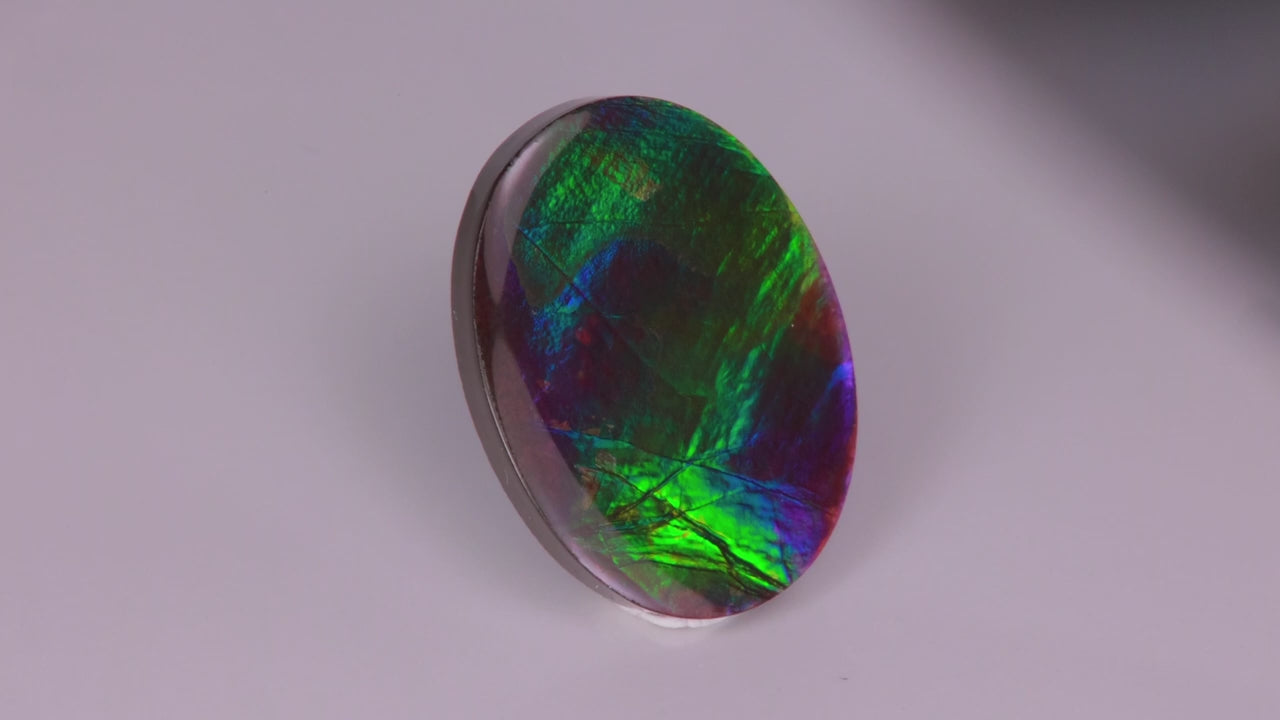 Oval Cabochon Cut Ammolite 19.90 Carats