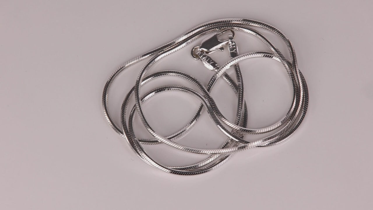 14K White Gold Snake Chain 18"