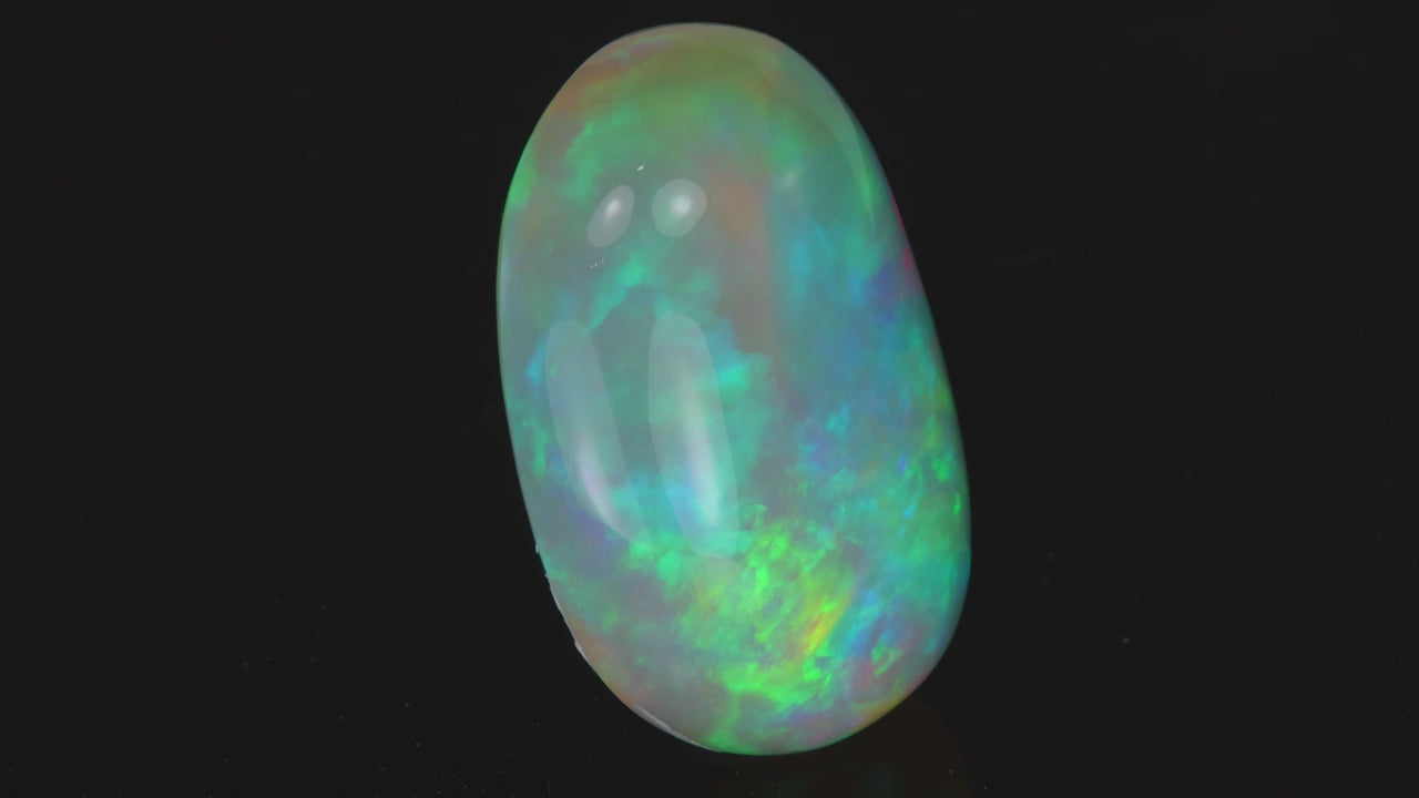 Vivid Color Oval Ethiopian Opal Gemstone 40.79 Carats