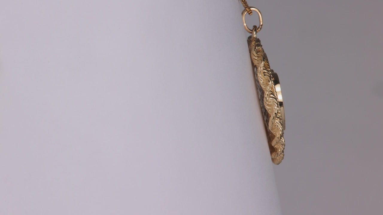 14K Yellow Gold Heart Locket With Diamond Accent .05cts