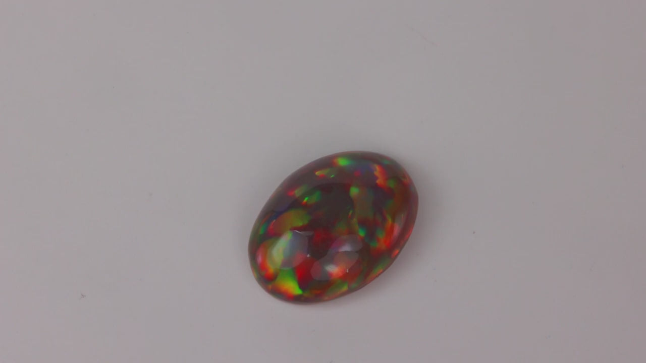 Oval Cut Ethiopian Black Opal 4.32 Carats