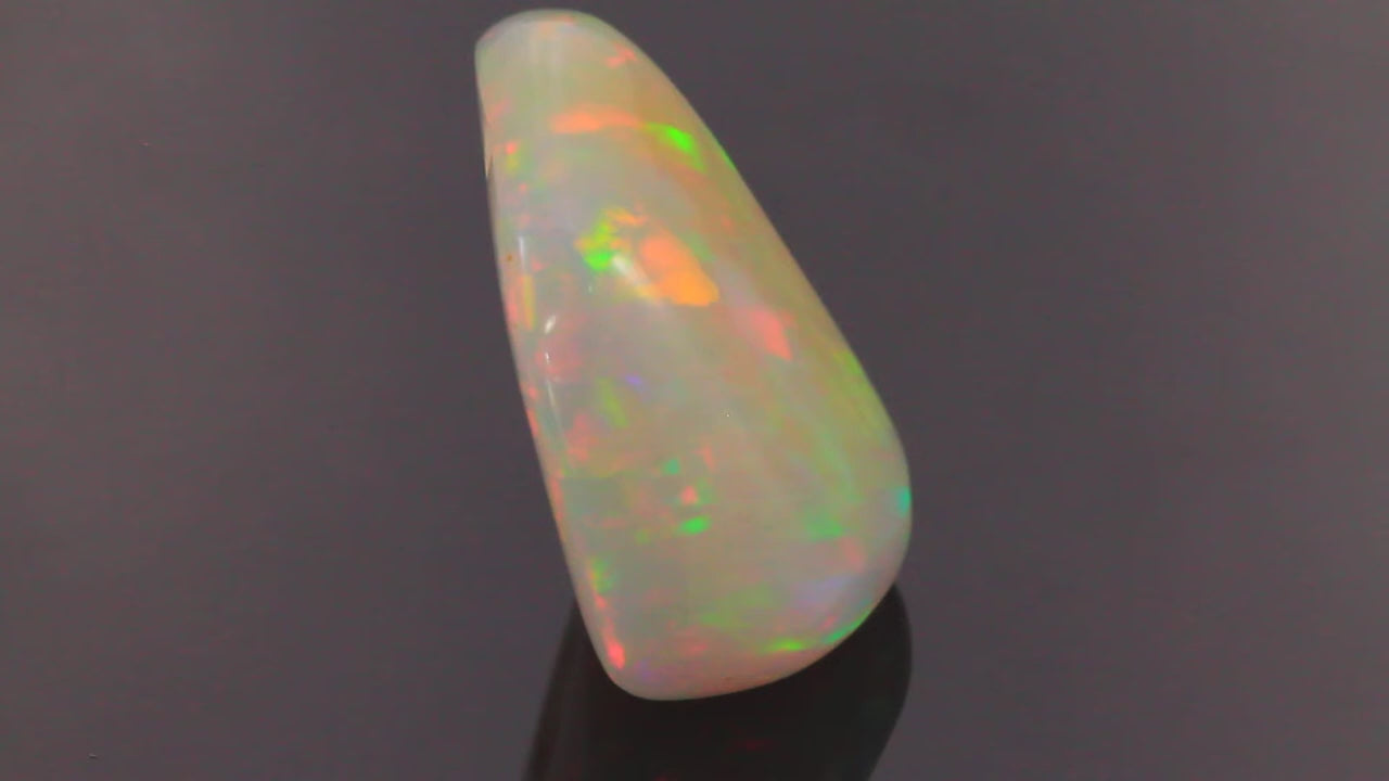 Rainbow Color Honey Comb Pattern Freeform Welo Opal Gemstone 48.48 Carats