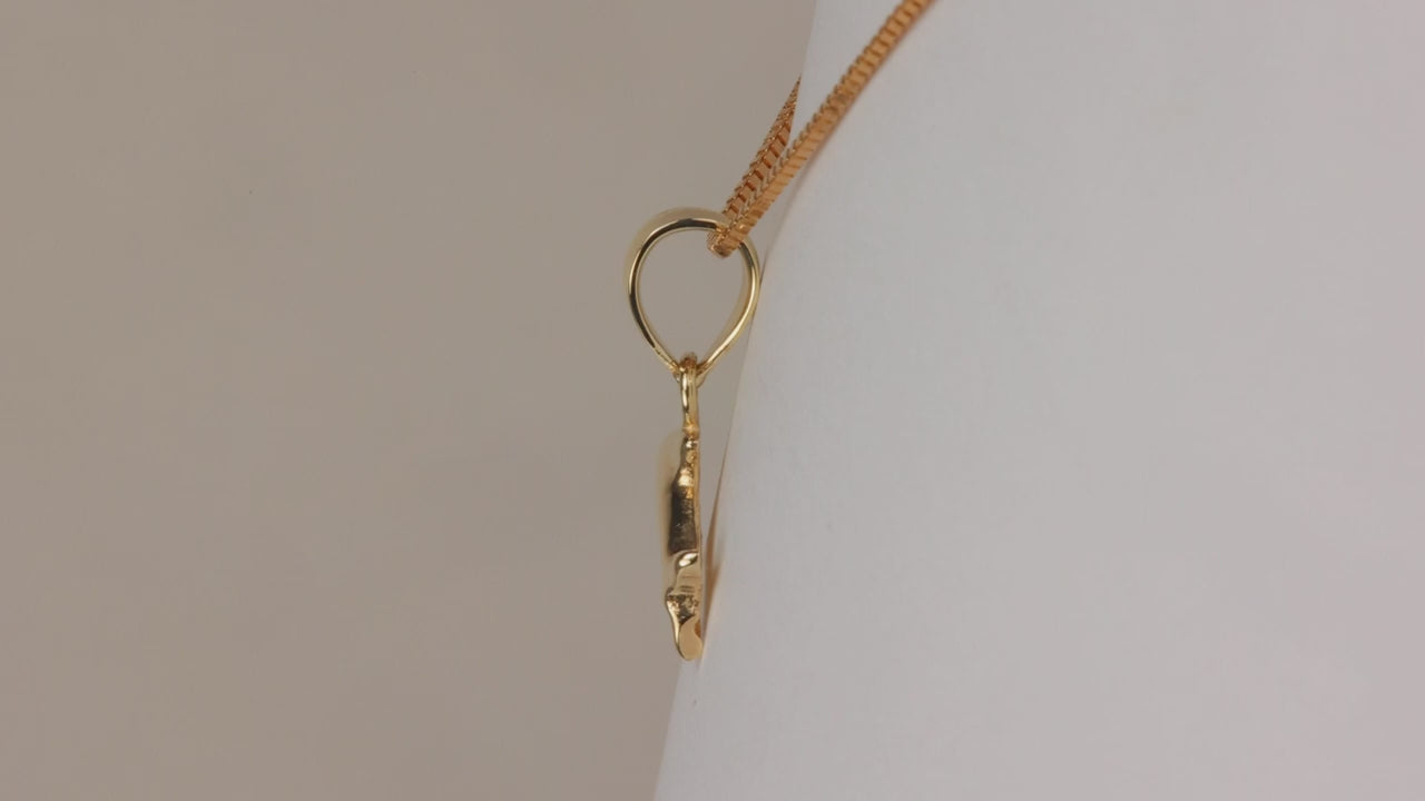 10K Yellow Gold Dolphin Pendant
