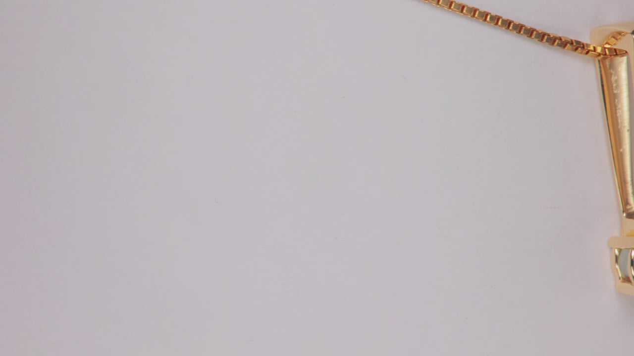 14K Yellow Gold Blue Zircon Pendant by Christopher Michael 2.02 Carats