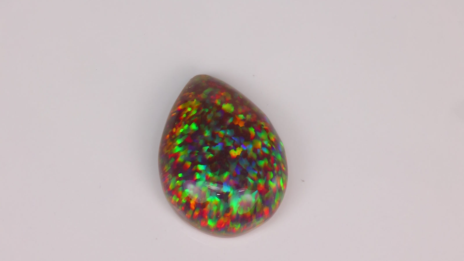 Pear Shape Cabochon Cut Black Opal 13.30cts
