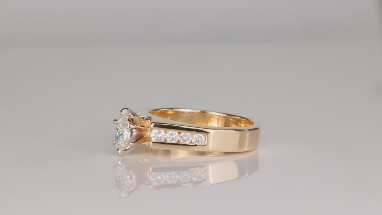 14K Yellow Gold Diamond Ring .58cttw
