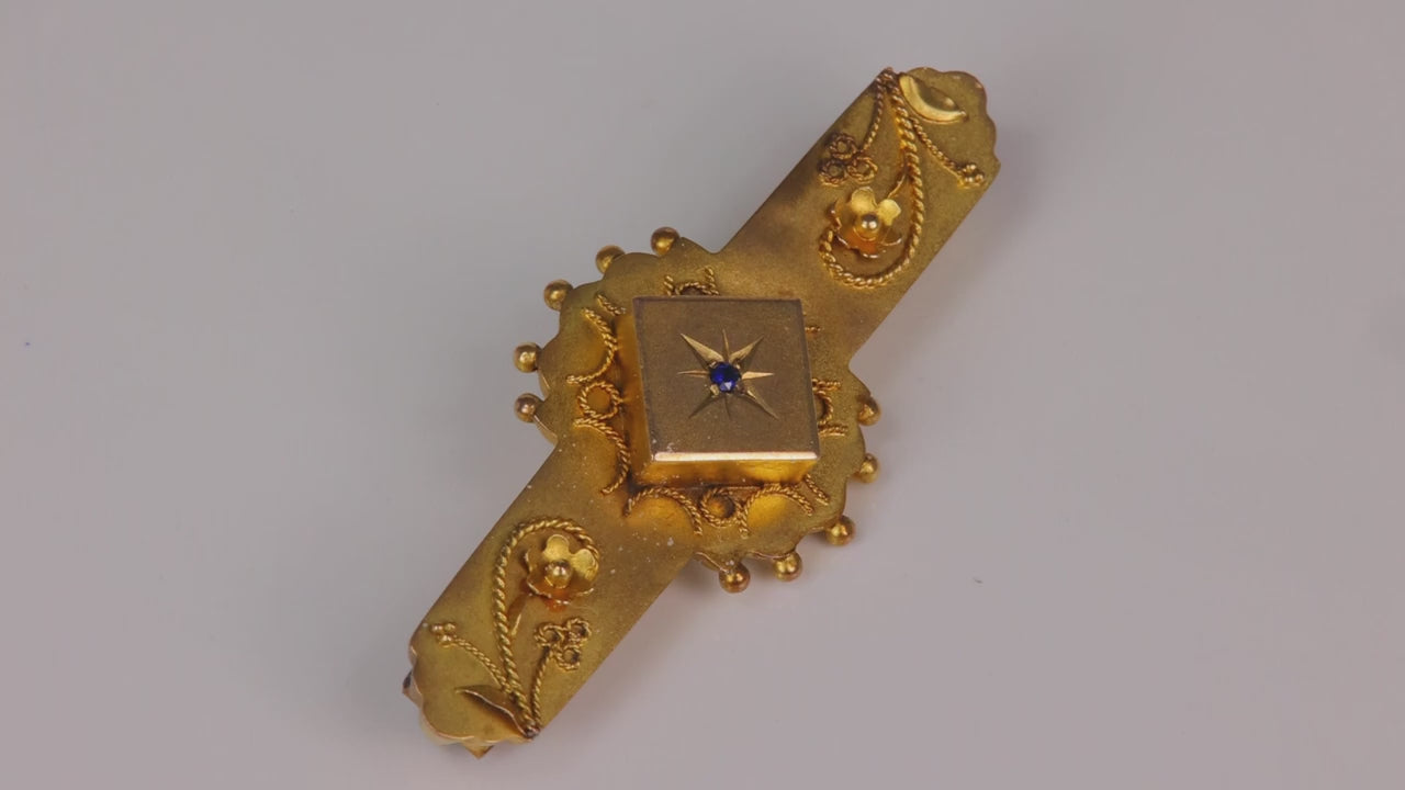 9K Yellow Gold Victorian Bar Pin