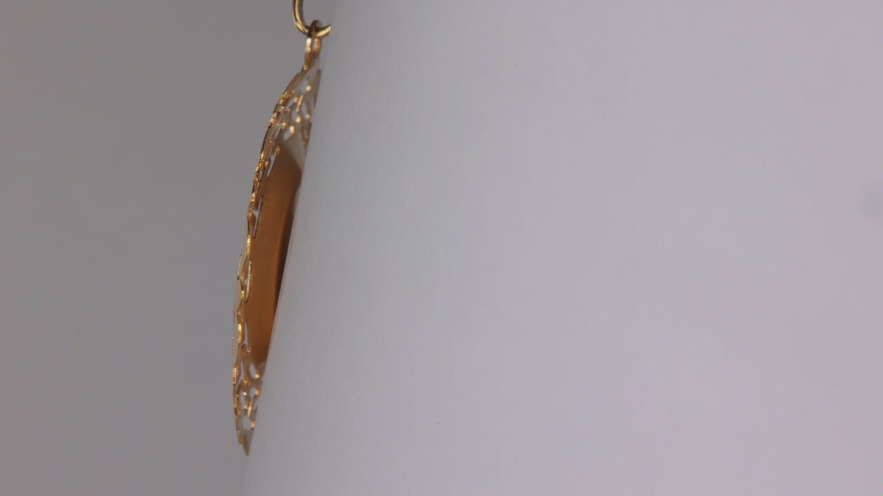 18K Yellow Gold Saint Christopher Pendant