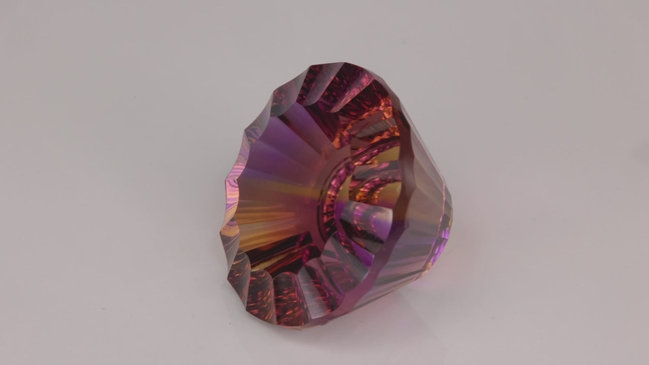 Fantasy Cut Round Ametrine 63.37 Carats