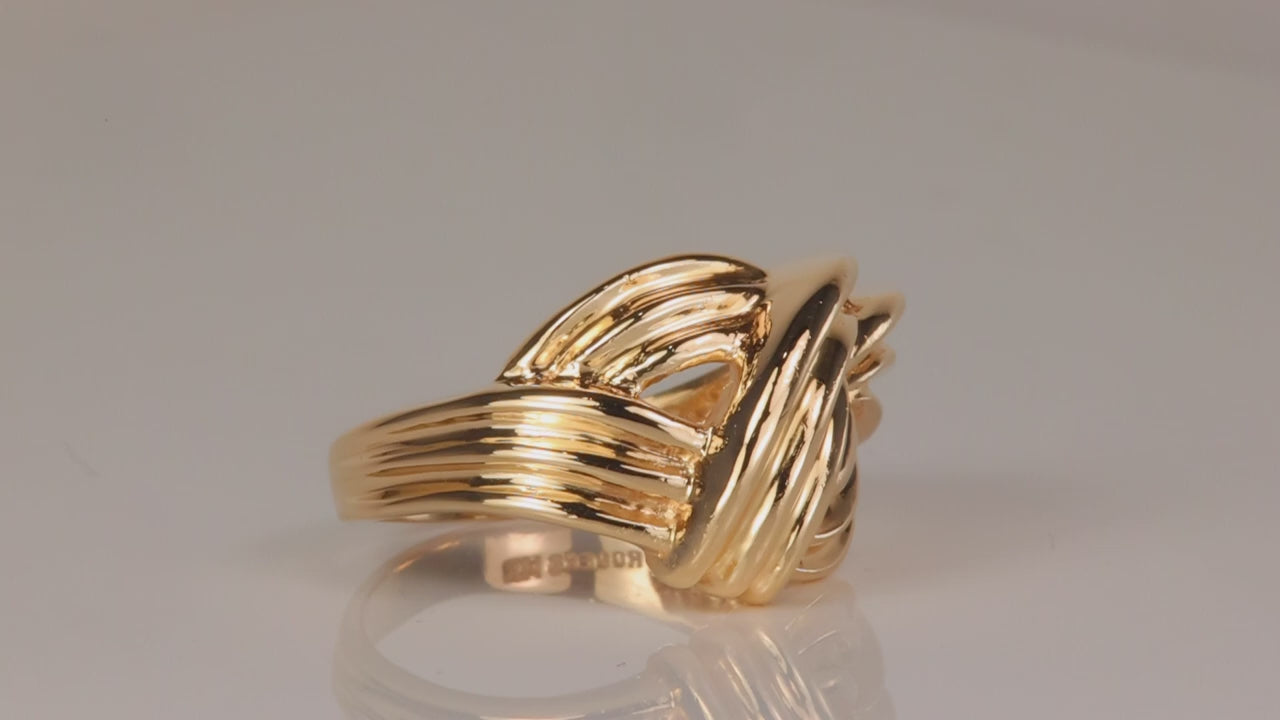 14K Yellow Gold Knotted Style Ring