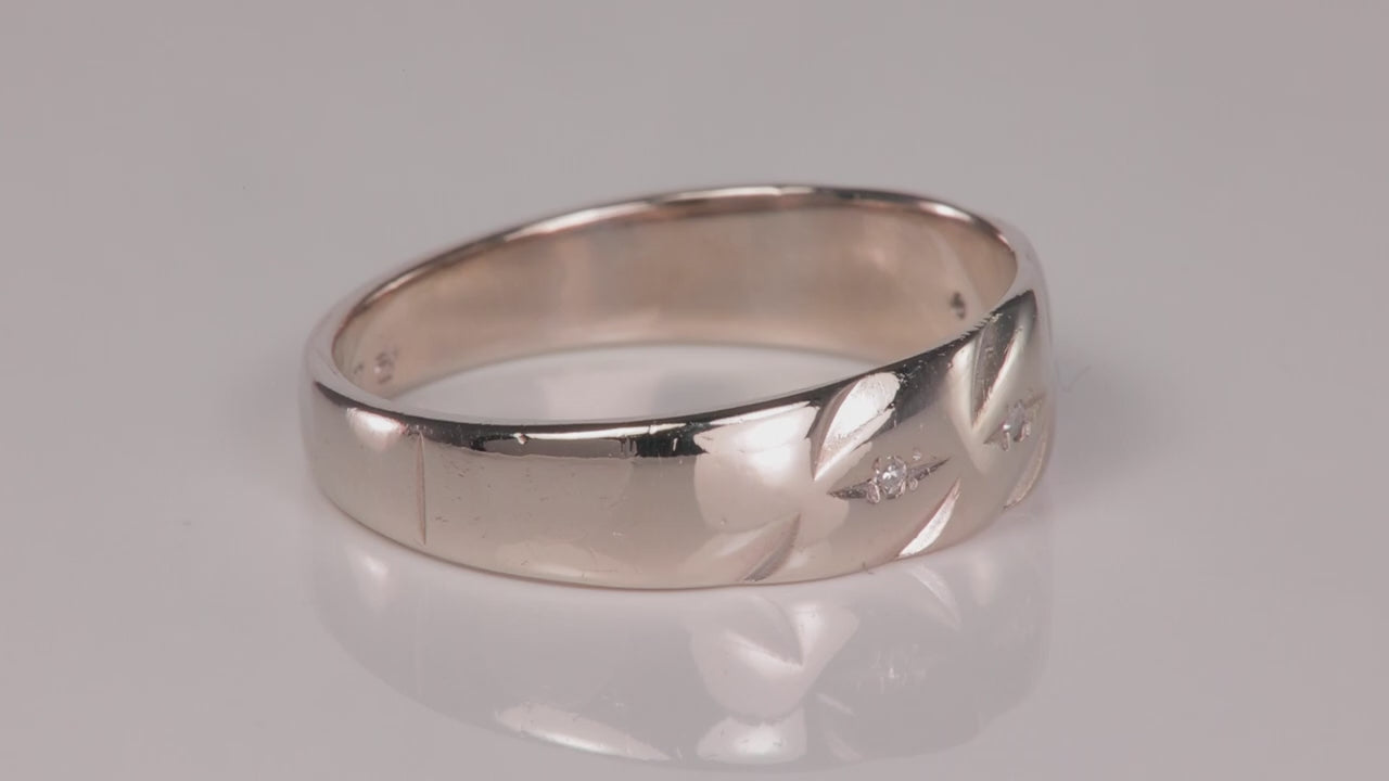 14K White Gold Diamond Ring