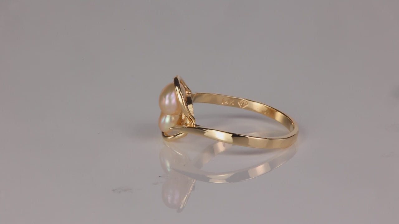 14K Yellow Gold Freshwater Pearl Ring