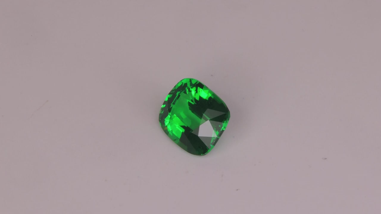 Antique Cushion Cut Tsavorite Garnet From Tanzania 1.51cts