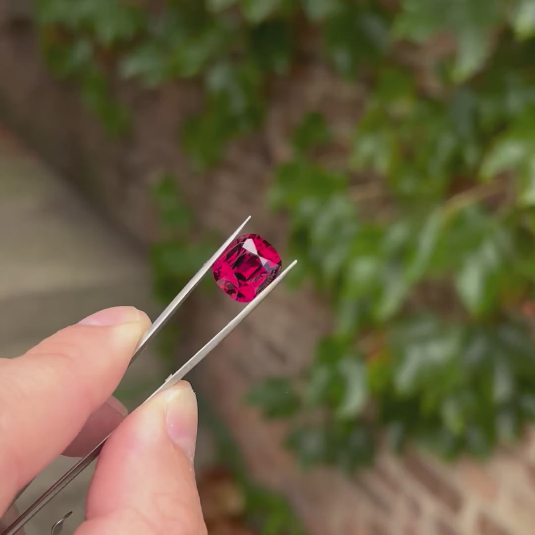 Antique Cushion Cut Garnet 11.29 Carats