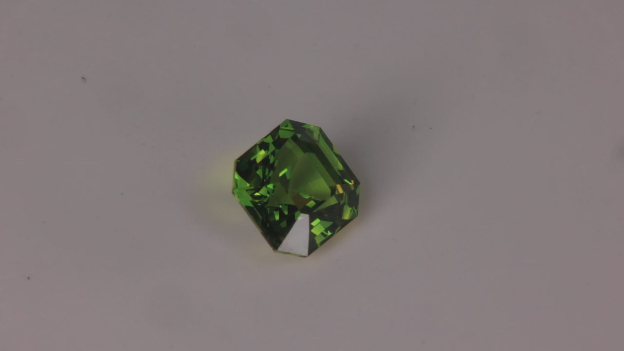 Asscher Cut Blue Green Sapphire 2.66 Carats NATURAL UNHEATED COLOR