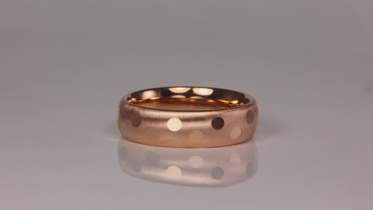 14K Rose Gold Polka Dot Band