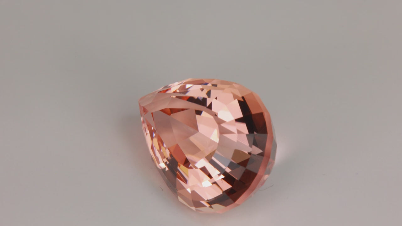 Peach Morganite Pear Shape 28.90 Carat