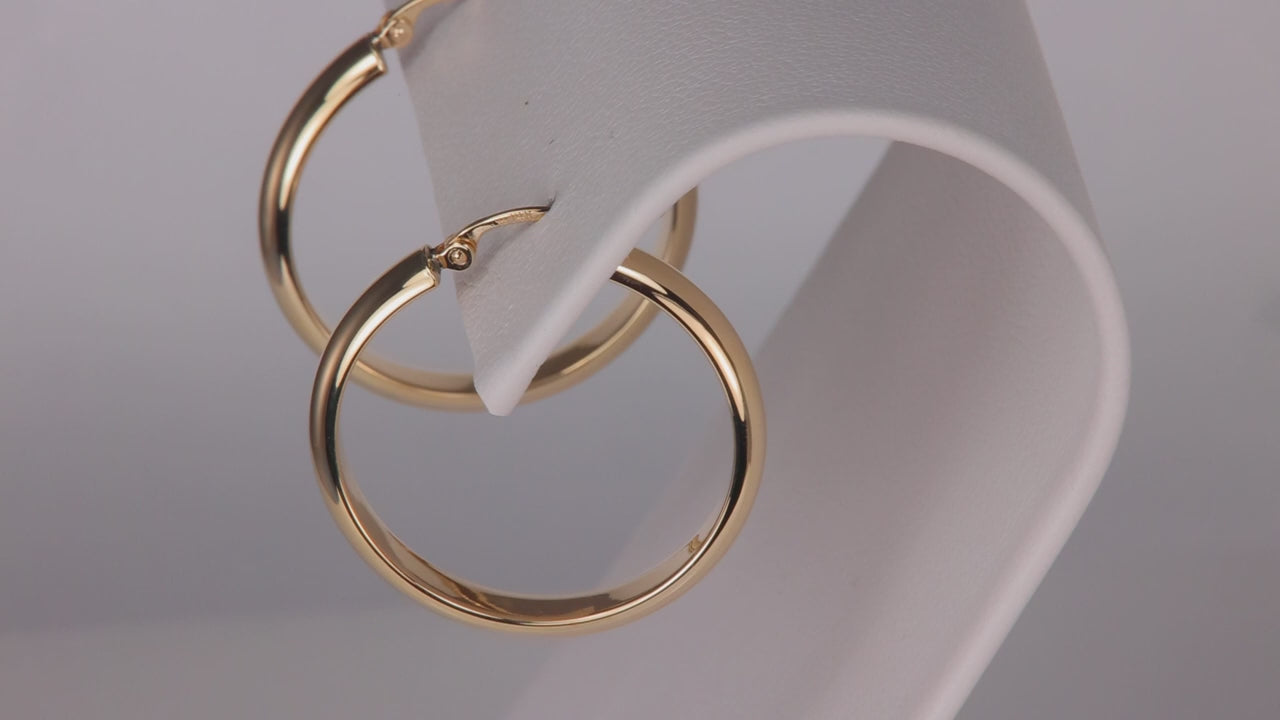 14K Yellow Gold Hoop Earrings